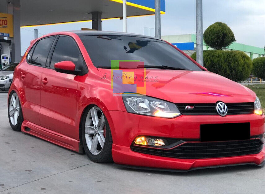 SPOILER MINIGONNE LATERALI PER VW POLO 6R 6C ABS LOOK SPORTIVO ABS R / RLINE