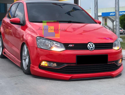 SPOILER MINIGONNE LATERALI PER VW POLO 6R 6C ABS LOOK SPORTIVO ABS R / RLINE