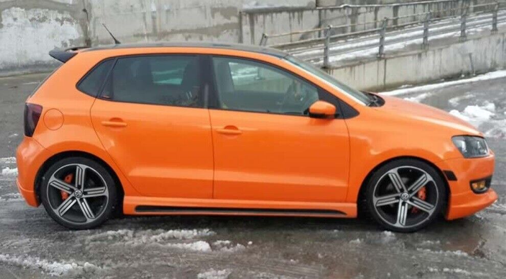SPOILER MINIGONNE LATERALI PER VW POLO 6R 6C ABS LOOK SPORTIVO ABS R / RLINE