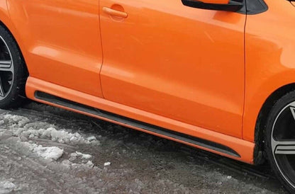 SPOILER MINIGONNE LATERALI PER VW POLO 6R 6C ABS LOOK SPORTIVO ABS R / RLINE