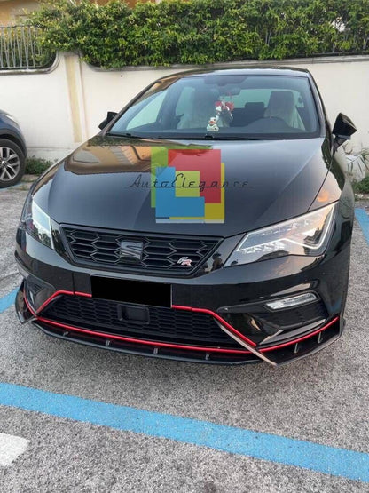 SPLITTER ADATTO PER SEAT LEON 5F FL 2017-2020 FR LOOK NERO LUCID DESIGN SPORTIVO