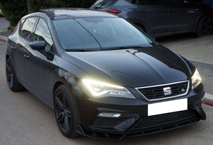 SPLITTER ADATTO PER SEAT LEON 5F FL 2017-2020 FR LOOK NERO LUCID DESIGN SPORTIVO