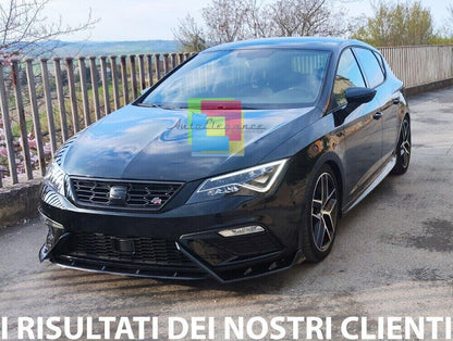 SPLITTER ADATTO PER SEAT LEON 5F FL 2017-2020 FR LOOK NERO LUCID DESIGN SPORTIVO