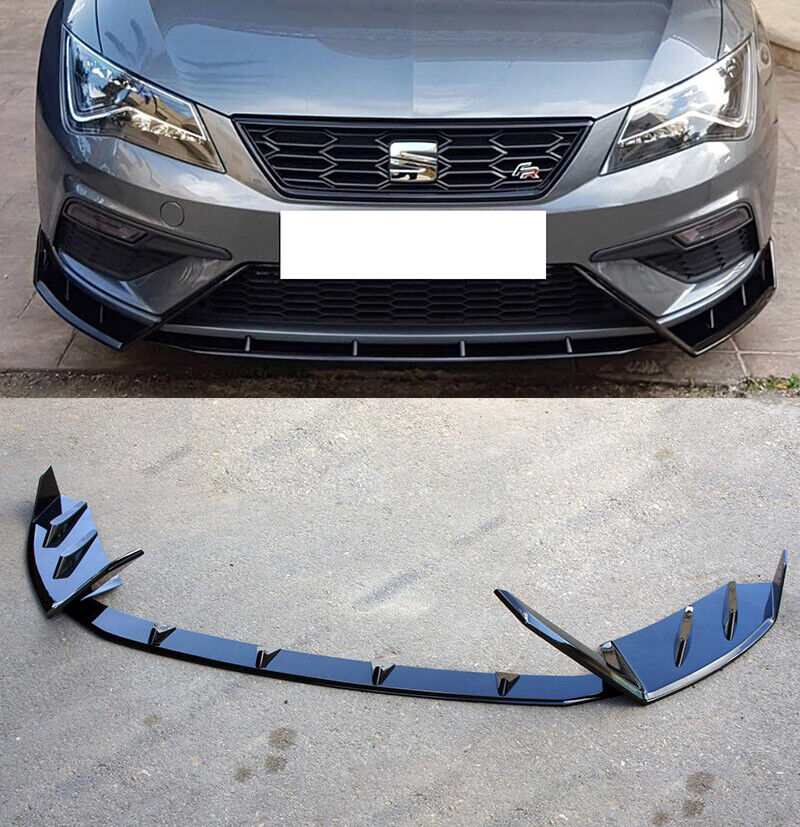 SEAT LEON 5F SPOILER FR SPOILER SOTTO PARAURTI ANTERIORE ABS NERO SPLITTER