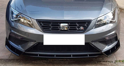 SEAT LEON 5F SPOILER FR SPOILER SOTTO PARAURTI ANTERIORE ABS NERO SPLITTER