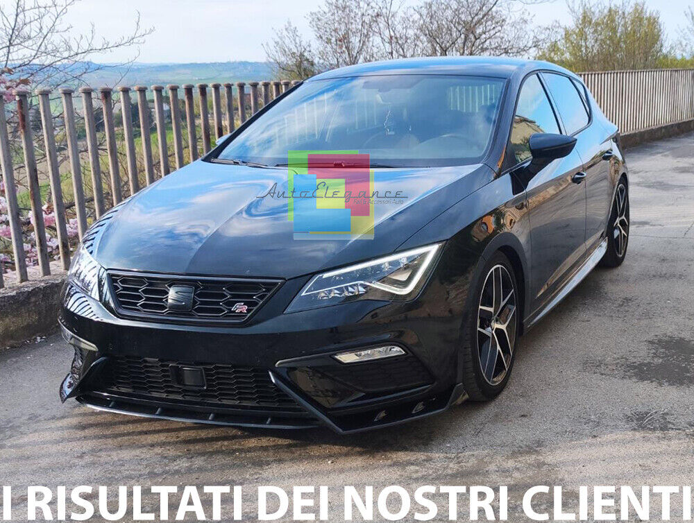 SEAT LEON 5F SPOILER FR SPOILER SOTTO PARAURTI ANTERIORE ABS NERO SPLITTER