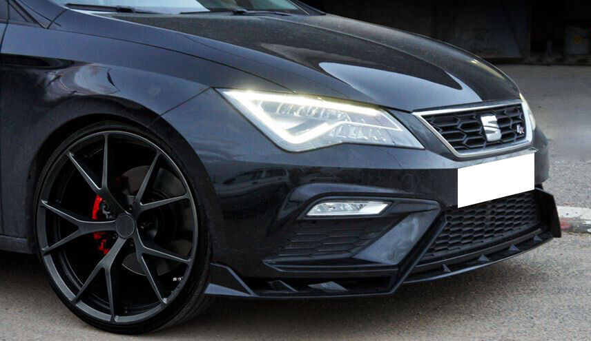 SEAT LEON 5F SPOILER FR SPOILER SOTTO PARAURTI ANTERIORE ABS NERO SPLITTER