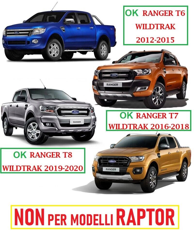 FENDER EXTENSIONS FOR FORD RANGER T6 T7 T8 2012-2020 SPORTY LOOK - ABS TOP 