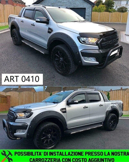 PARAFANGHI ALLARGATI PER FORD RANGER T6 T7 T8 LOOK SPORTIVO IN ABS TOP QUALITA