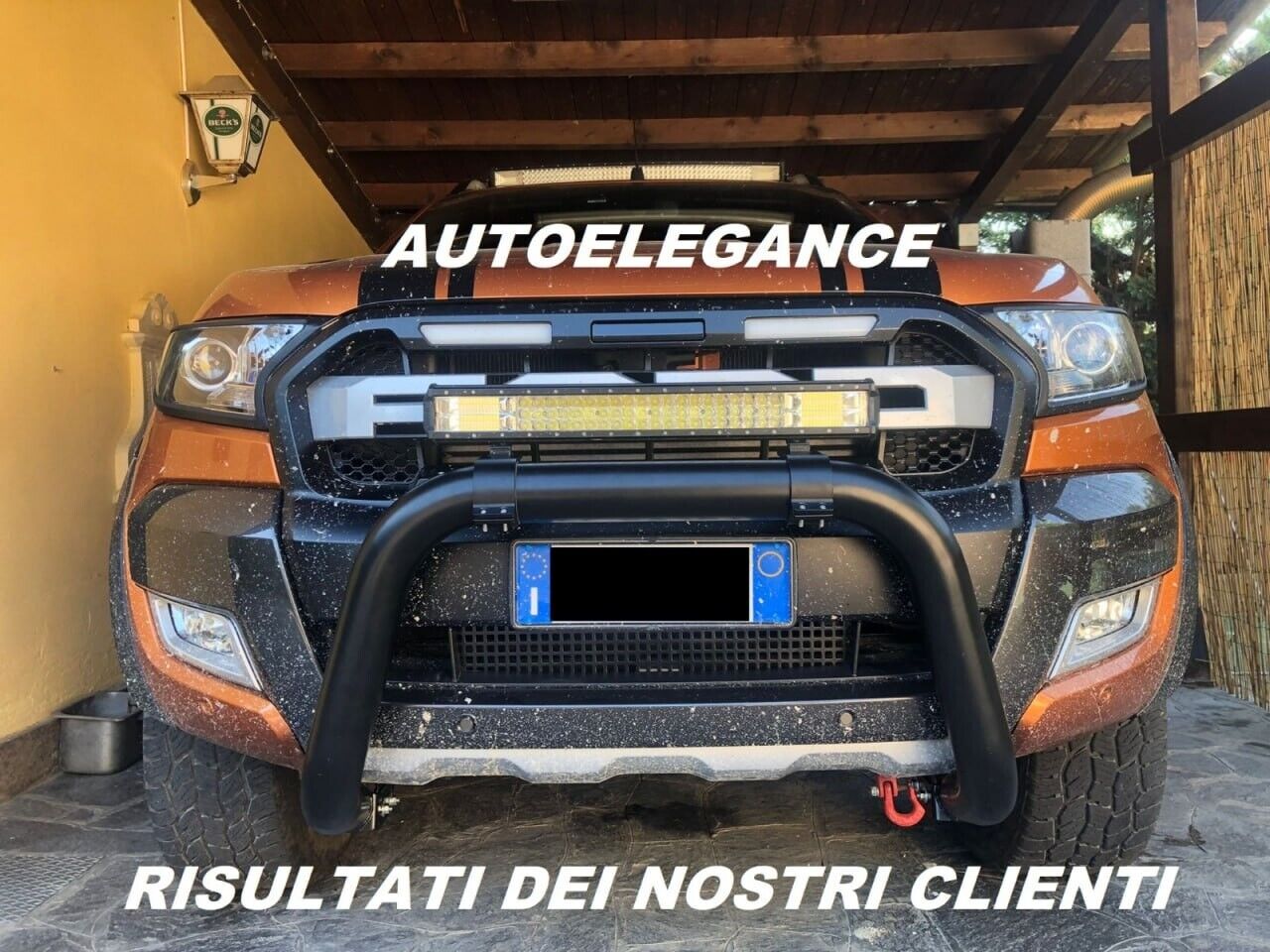 GRIGLIA MASCHERINA + LED NERO ADATTO PER FORD RANGER TK T6 T7 2015-2019