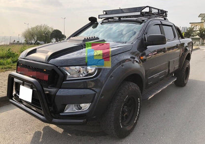 GRIGLIA ADATTA PER FORD RANGER T6 2015-2018 NERO OPACA + LED