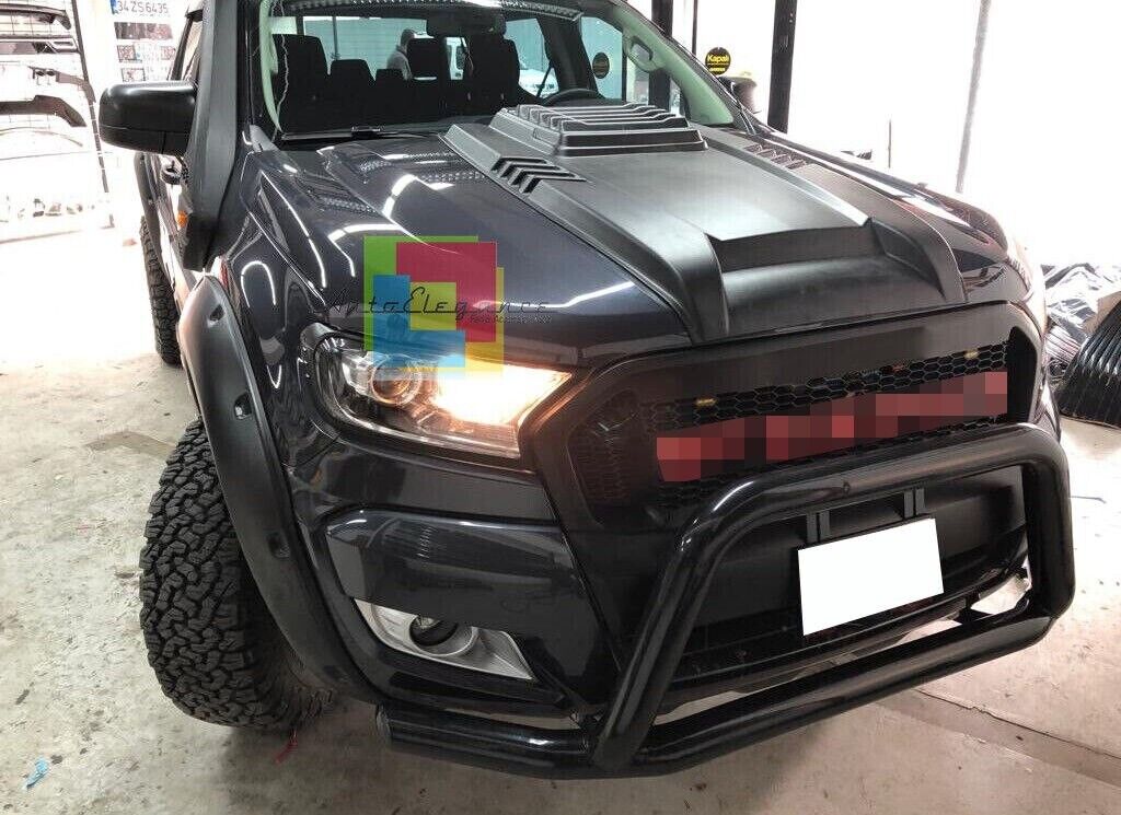 GRIGLIA ADATTA PER FORD RANGER T6 2015-2018 NERO OPACA + LED LOOK SPORTIVO