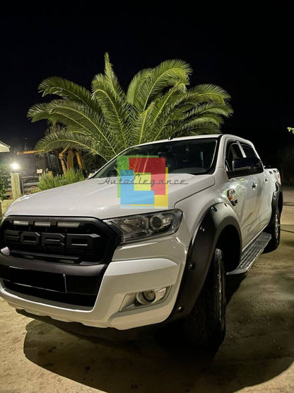 GRIGLIA ADATTA PER FORD RANGER T6 2015-2018 NERO OPACA + LED LOOK SPORTIVO