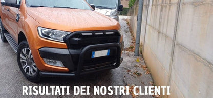 GRIGLIA ADATTA PER FORD RANGER T6 2015-2018 NERO OPACA + LED LOOK SPORTIVO