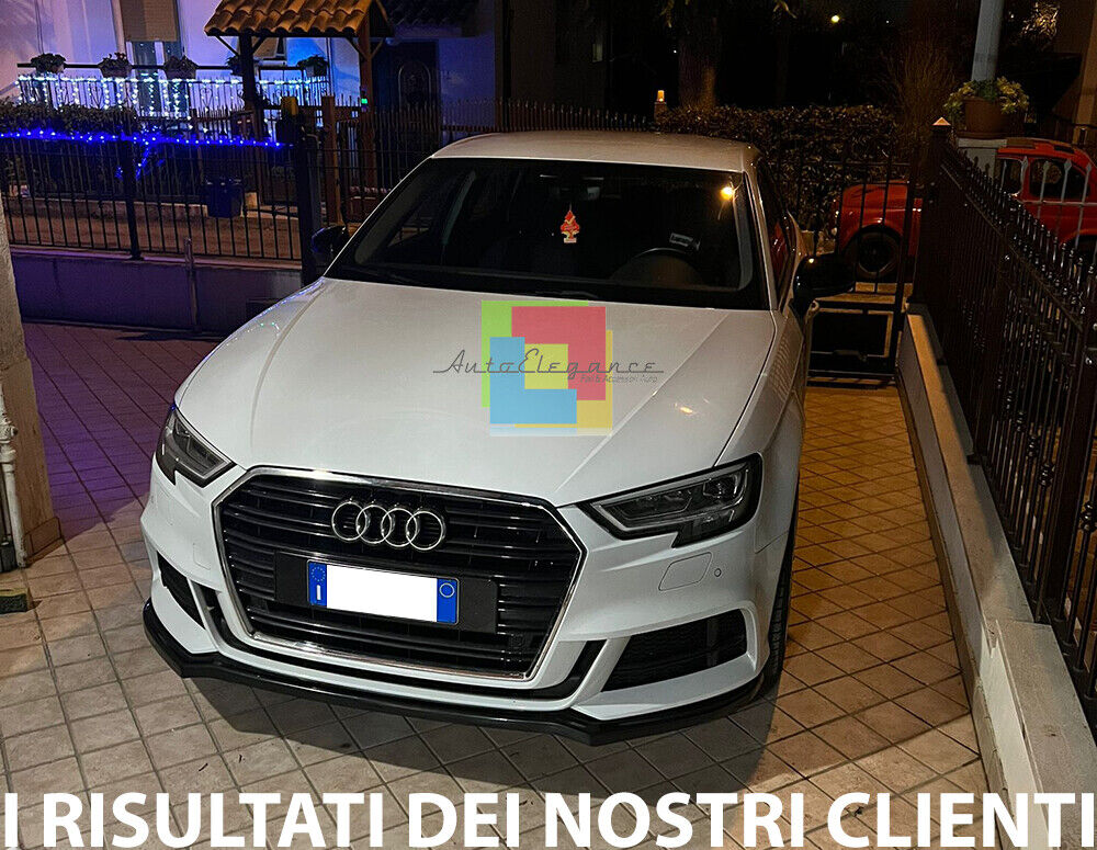 SOTTO PARAURTI ANTERIORE AUDI A3 8V SLINE 2017+ SPLITTER ABS PARAURTI SLINE NERO