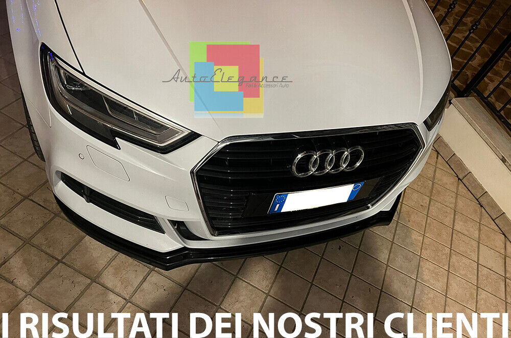 SOTTO PARAURTI ANTERIORE AUDI A3 8V SLINE 2017+ SPLITTER ABS PARAURTI SLINE NERO
