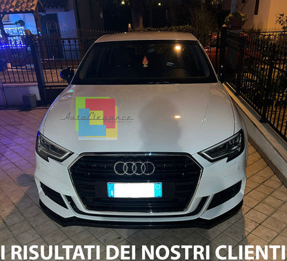 SOTTO PARAURTI ANTERIORE AUDI A3 8V SLINE 2017+ SPLITTER ABS PARAURTI SLINE NERO