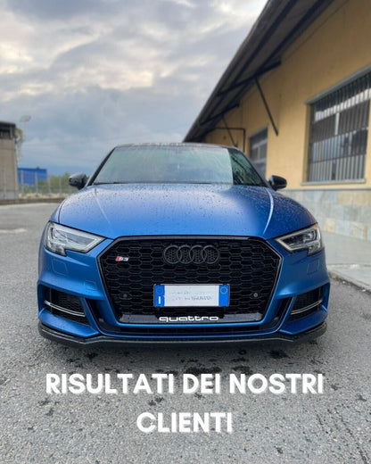 SPLITTER ADATTO PER AUDI A3 8V 2016-2019 LIFT S3 SLINE NERO LUCIDO (LISCIO)
