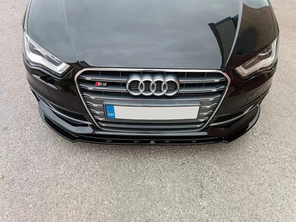 SPLITTER ADATTO PER AUDI A3 8V 2012-2016 S3 SLINE LOOK NERO LUCIDO