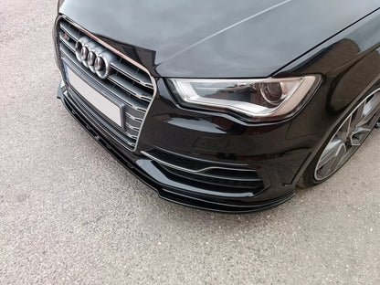 SPLITTER ADATTO PER AUDI A3 8V 2012-2016 S3 SLINE LOOK NERO LUCIDO