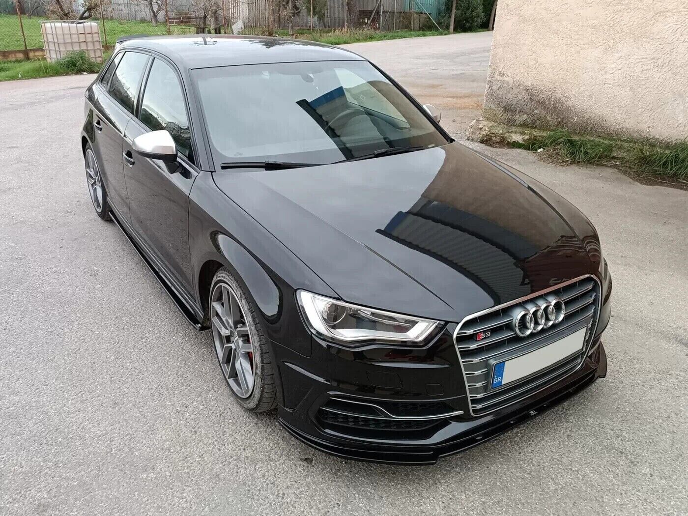 SPLITTER ADATTO PER AUDI A3 8V 2012-2016 S3 SLINE LOOK NERO LUCIDO