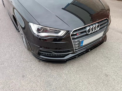 SPLITTER ADATTO PER AUDI A3 8V 2012-2016 S3 SLINE LOOK NERO LUCIDO