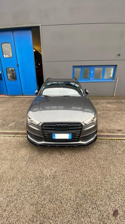 SPLITTER ADATTO PER AUDI A3 8V 2012-2016 S3 SLINE LOOK NERO LUCIDO