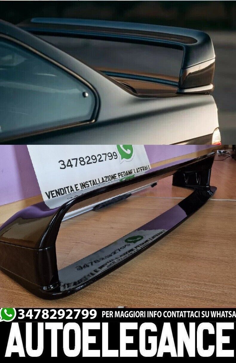 SPOILER TUNING M3 POSTERIORE COFANO BMW SERIE 3 E36 BERLINA COUPE NERO LUCIDO 00