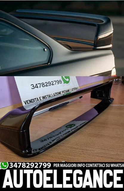 SPOILER TUNING M3 POSTERIORE COFANO BMW SERIE 3 E36 BERLINA COUPE NERO LUCIDO 00
