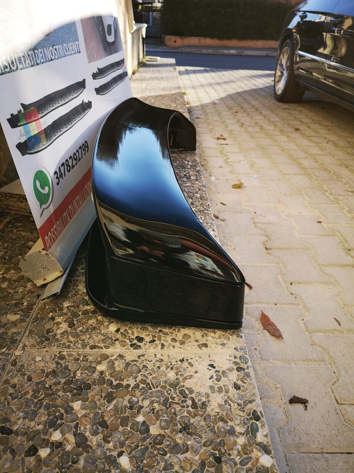SPOILER TUNING M3 POSTERIORE COFANO BMW SERIE 3 E36 BERLINA COUPE NERO LUCIDO 00