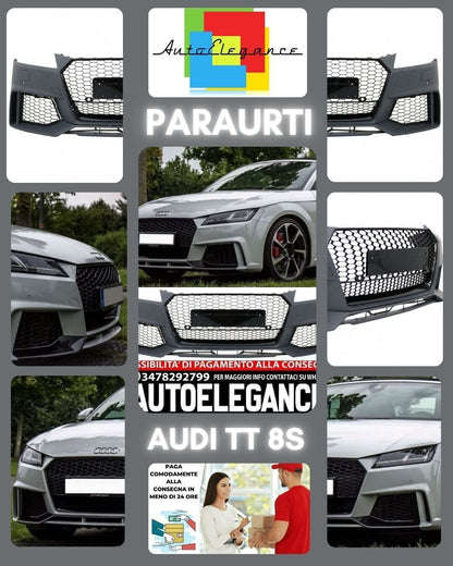 PARAURTI ANTERIORE ADATTO PER AUDI RSTT 8S 2014+ LOOK RS DESIGN SPORTIVO