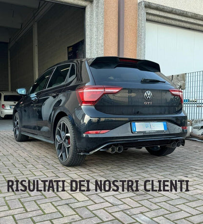 DIFFUSORE ADATTO PER VW POLO AW1 2017+ LOOK GTI NERO (CON TERMINALI)