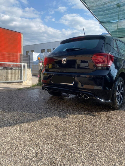 DIFFUSER SUITABLE FOR VW POLO AW1 2017+ GTI LOOK BLACK (WITH TERMINALS) 