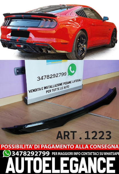 SPOILER ADATTO PER FORD MUSTANG COUPE 2014-2020 LOOK PERFORMANCE NERO LUCIDO
