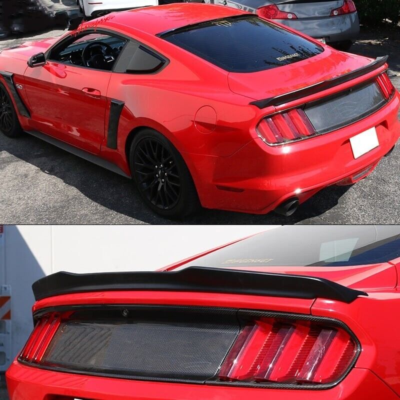 SPOILER ADATTO PER FORD MUSTANG COUPE 2014-2020 LOOK PERFORMANCE NERO LUCIDO