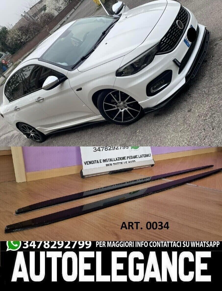 FIAT TIPO 2015-2020 SOTTOMINIGONNE LATERALI SOTTO PORTA SPORTIVE ABS SPLITTER