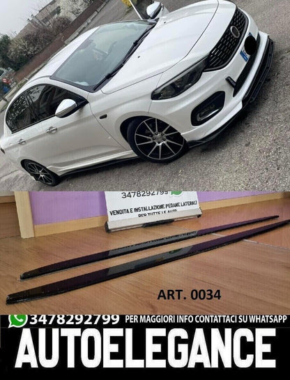 FIAT TIPO 2015-2020 SOTTOMINIGONNE LATERALI SOTTO PORTA SPORTIVE ABS SPLITTER