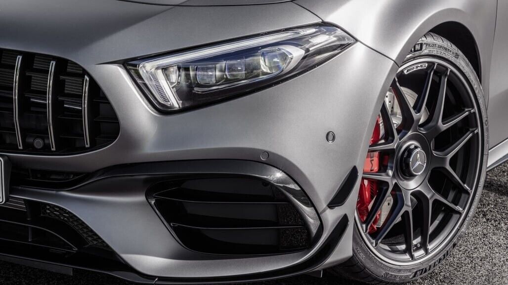BUMPER SUITABLE FOR MERCEDES-BENZ A CLASS W177 AMG LOOK A45S + CHROME GRILLE 360 camera