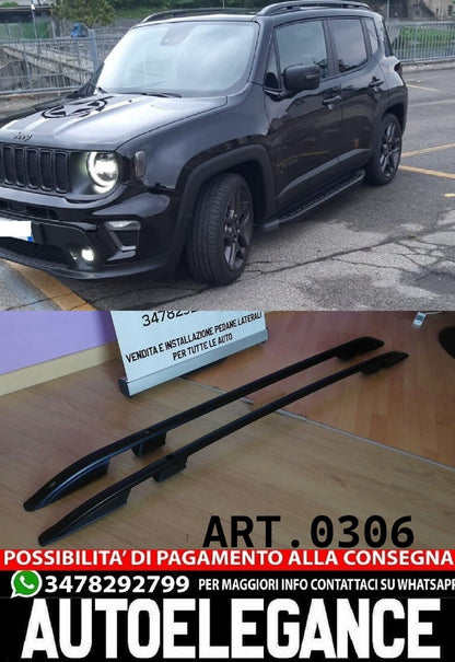 MANCORRENTI PORTAPACCHI NERI ADATTI PER JEEP RENEGADE 2014 - 2023