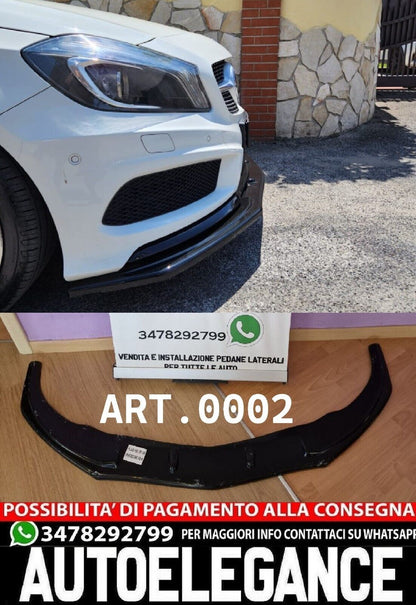 SPLITTER ADATTO PER MERCEDES W176 12-15 AMG A45 NERO LUCIDO