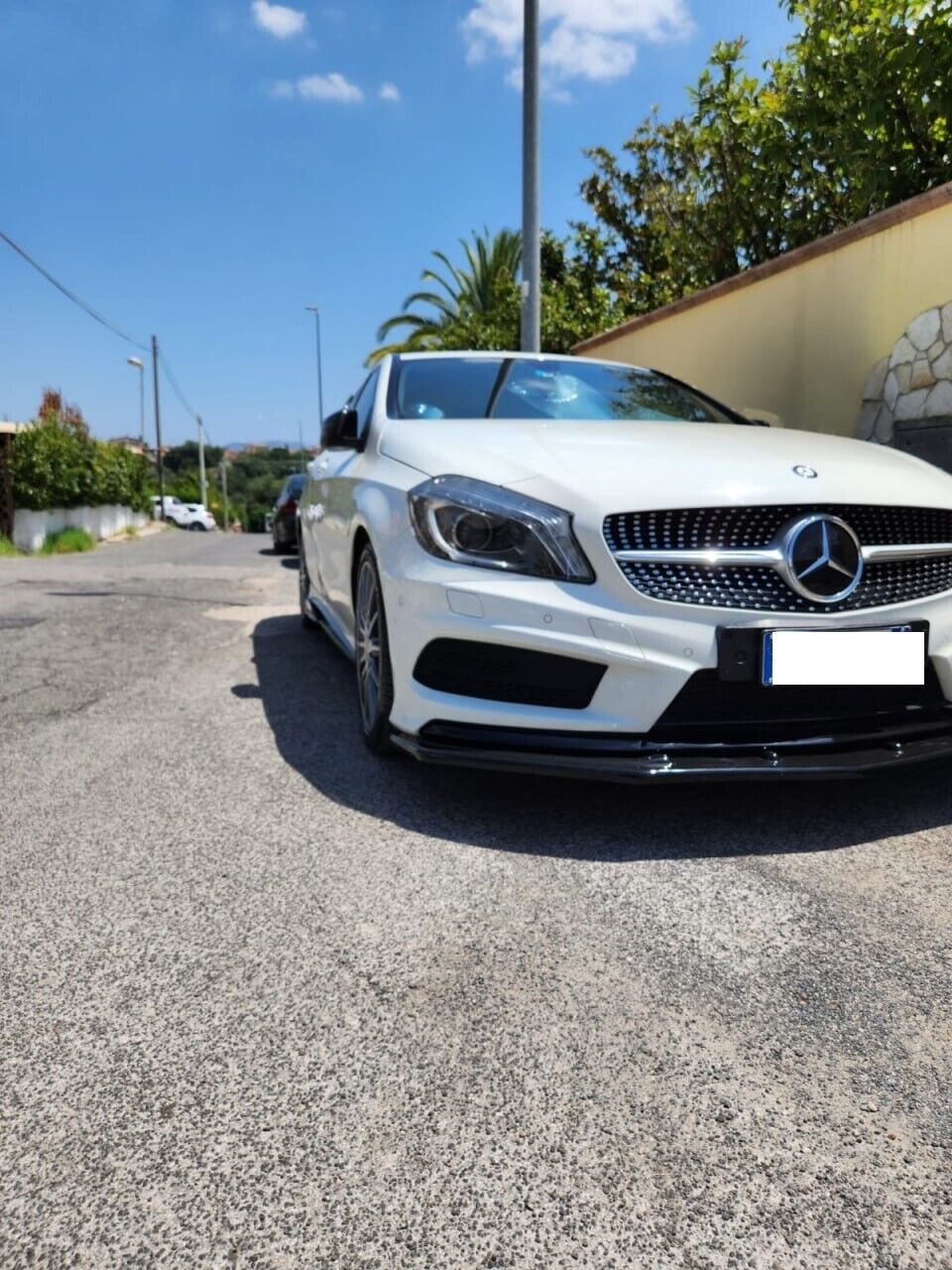 GRIGLIA ADATTA MERCEDES PER CLASSE A W176 2012-2015 LOOK A45 LOOK NERO LUCIDO