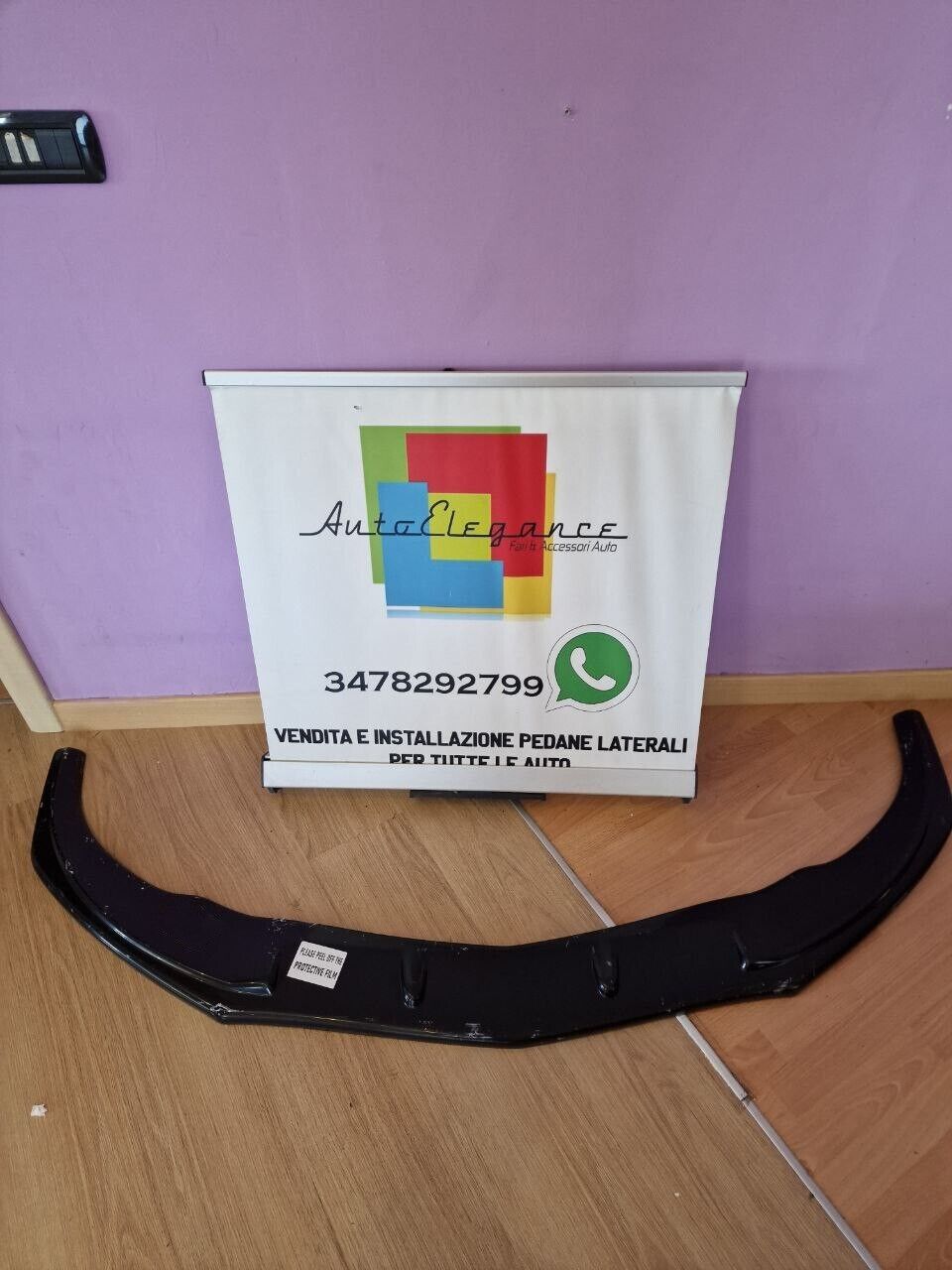 SPLITTER ADATTO PER MERCEDES W176 12-15 AMG A45 NERO LUCIDO