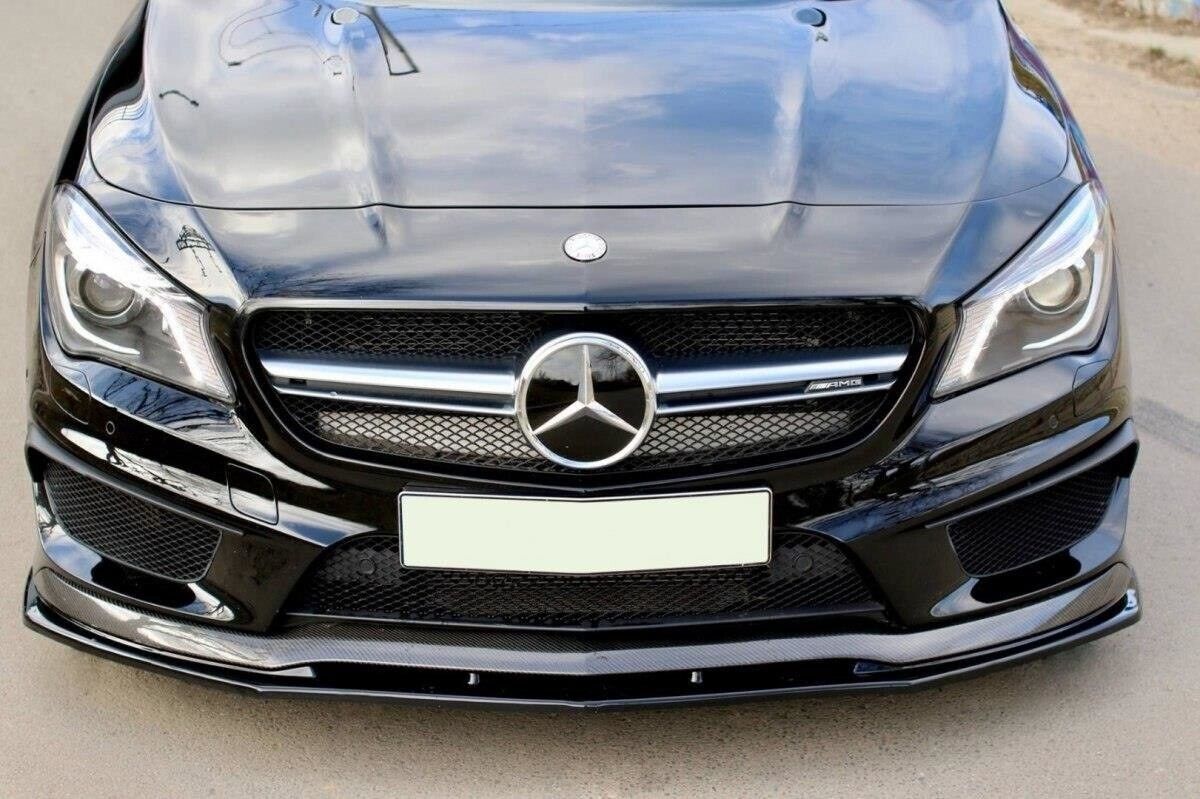 SPLITTER ADATTO PER MERCEDES W176 12-15 AMG A45 NERO LUCIDO