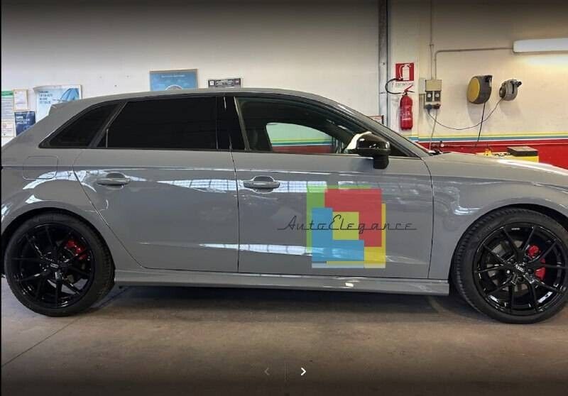 MINIGONNE LATERALI ADATTE PER AUDI A3 8V IN ABS GREZZO LOOK S3 SLINE