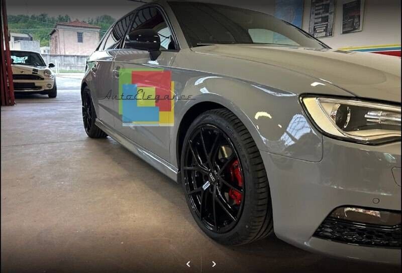 MINIGONNE LATERALI ADATTE PER AUDI A3 8V IN ABS GREZZO LOOK S3 SLINE