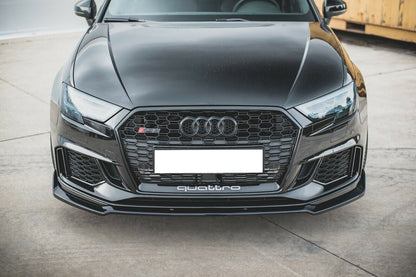 SPLITTER SOTTO PARAURTI ADATTO PER AUDI A3 8V 2017+ RS3 ABS LOOK NERO LUCIDO
