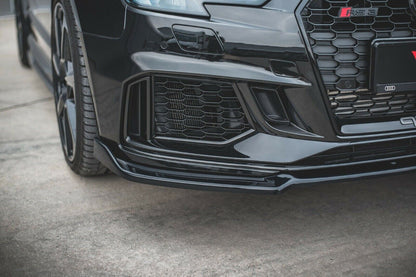 SPLITTER SOTTO PARAURTI ADATTO PER AUDI A3 8V 2017+ RS3 ABS LOOK NERO LUCIDO