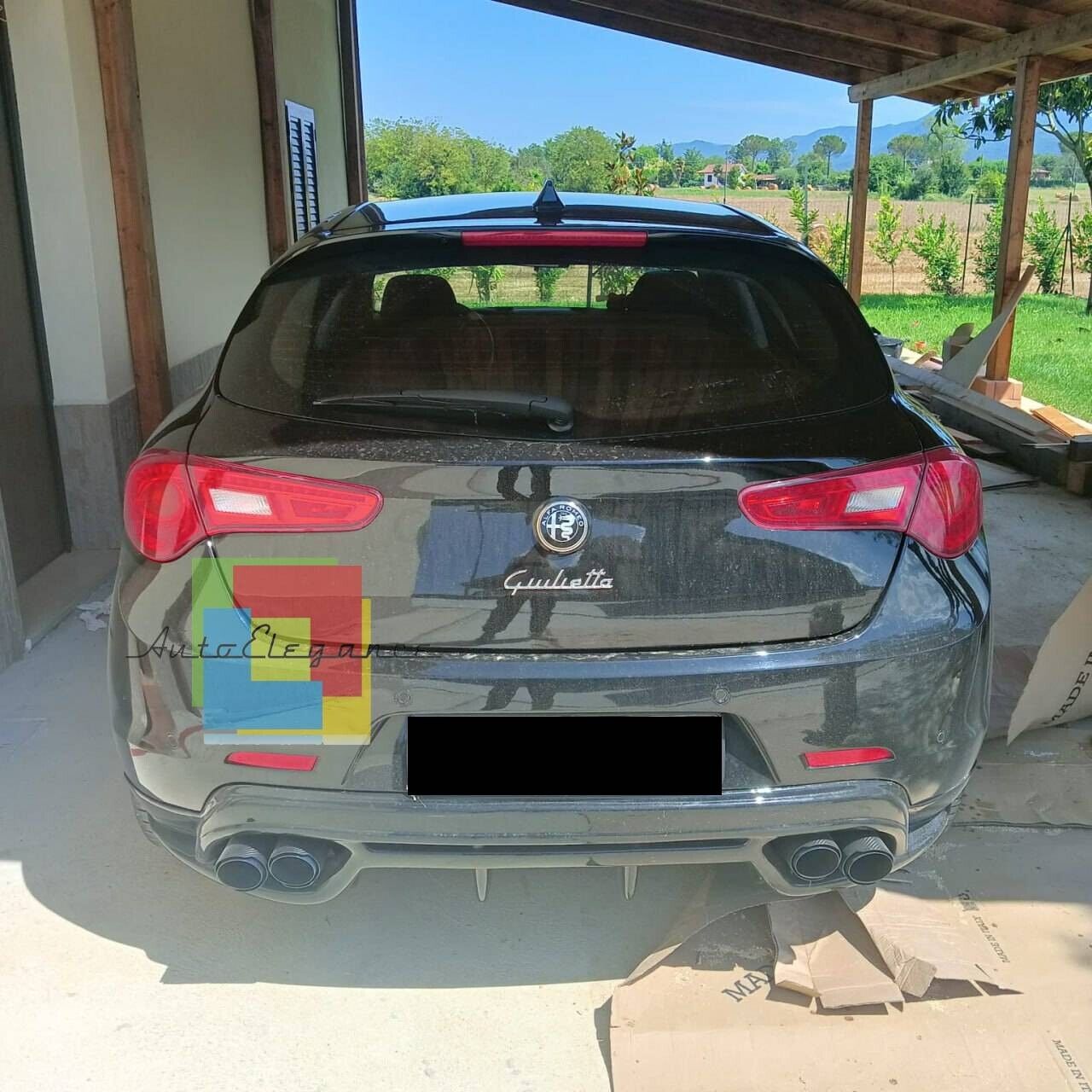 ✨DIFFUSORE POSTERIORE ADATTO PER ALFA ROMEO GIULIETTA NERO LUCIDO✨