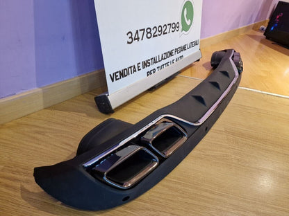 💎SOTTO PARAURTI MERCEDES CLASSE C W205 DIFFUSORE POSTERIORE AMG + TERMINALI💎