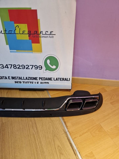 💎SOTTO PARAURTI MERCEDES CLASSE C W205 DIFFUSORE POSTERIORE AMG + TERMINALI💎